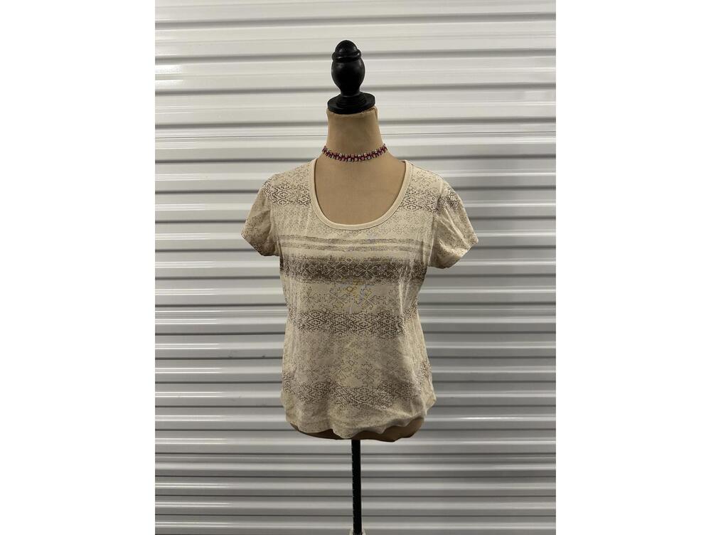 Sonoma Short Sleeve Top – Cream – Size m